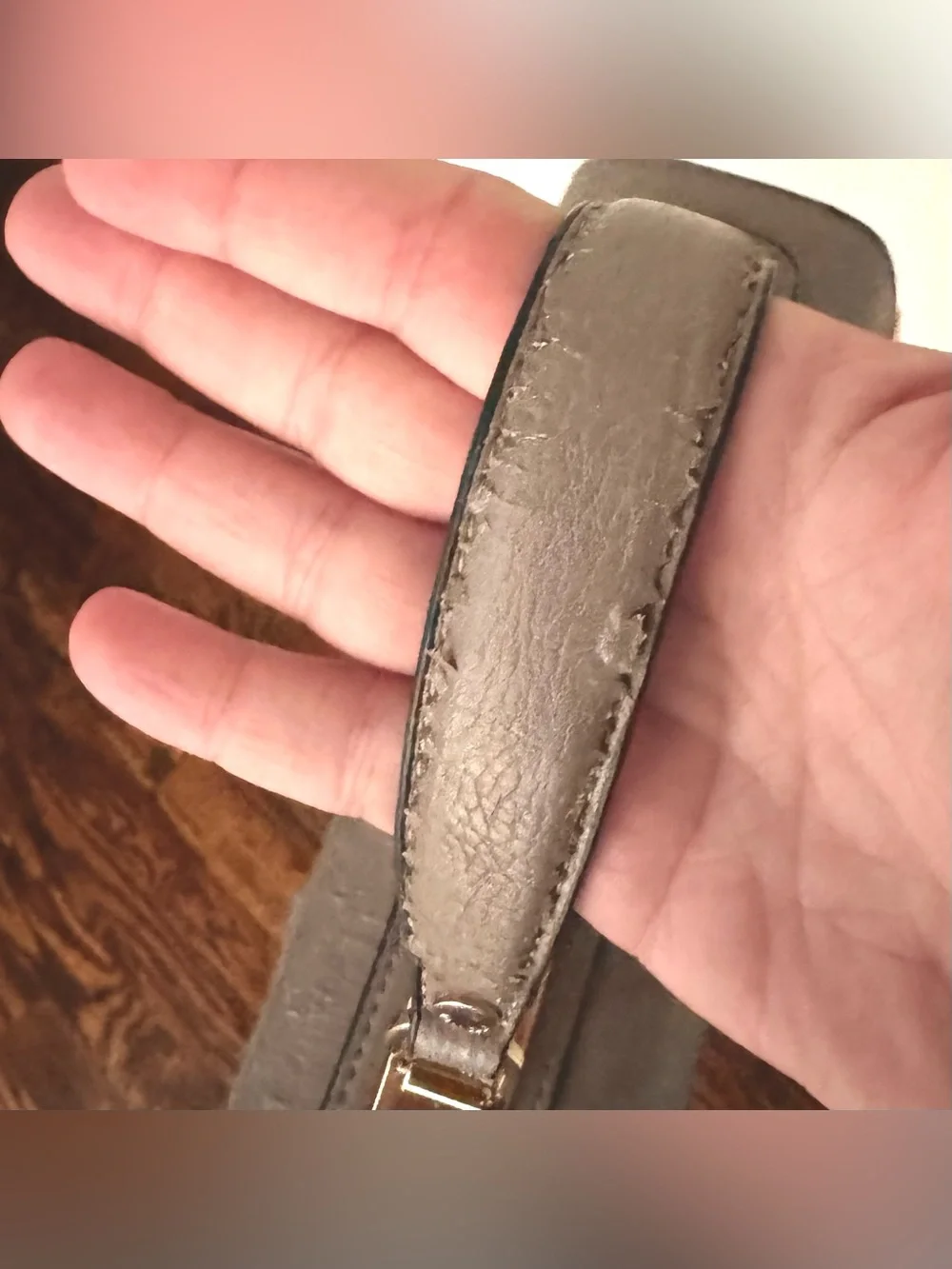 Dune London Taupe Gray Structured Satchel Crossbody Bag + Twilly